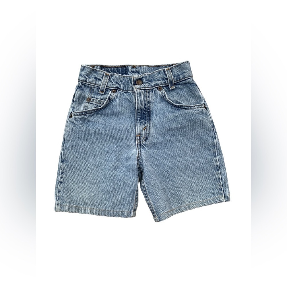 Vintage Little Levi’s Size 7 Orange Tab 550 Denim Jean Shorts